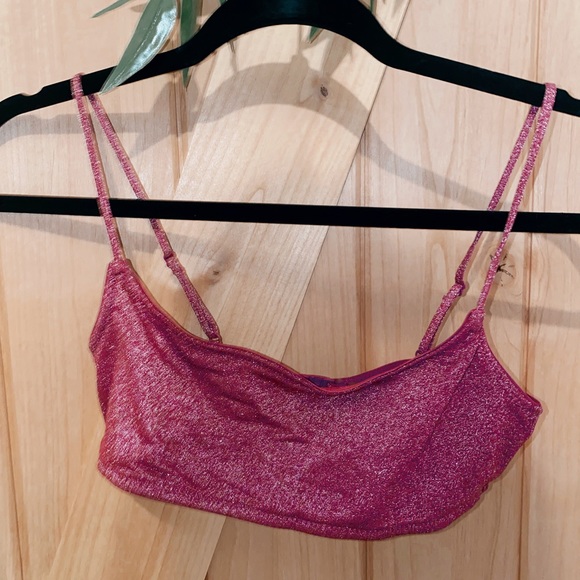 triangl bikini top small magenta sparkly - Picture 1 of 2